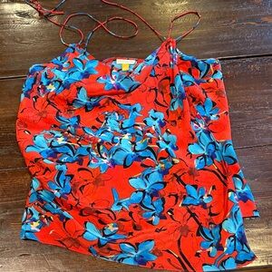 Leifsdottir Red and Blue Floral Camisole